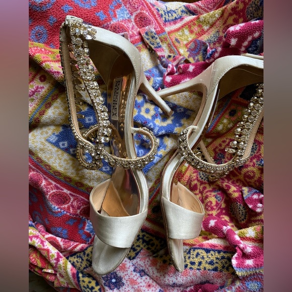 Badgley Mischka Grammy Jewel Embellished Open Toe High Heel Sandals - Picture 7 of 8
